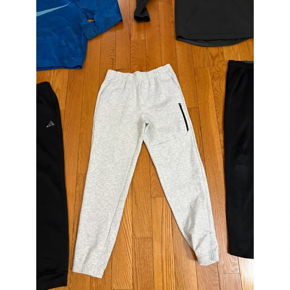 Nike Adidas Boys Athletic Bundle 5pc XL Hoodies Dri-FIT Joggers Pants Blue Red